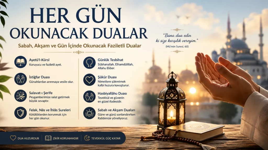 hergün okunacak dualar